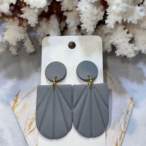 Gray clay earrings for all occasions
